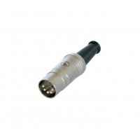 NYS322 káblový samec DIN, 5-pinový, silver