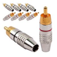 RCA-M kovový červený prúžok 1ks