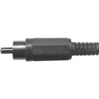 RCA vidlica káblová (cinch) čierna