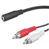 RCA2/JACK kábel 2xCINCH - Jack 3,5 mm 1,5m