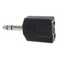 Redukcia JACK 6,3 stere konektor 2x JACK 6,3 stere