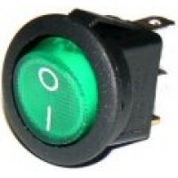 Vypínač kolískový OFF-ON 1pol.12V/16A/zelený